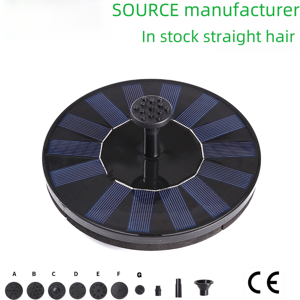 Outdoor Solar Fish Pond Oxygenating Fountain Decor