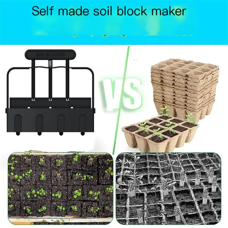 Manual Soil Block Maker for Garden Seedling Tool